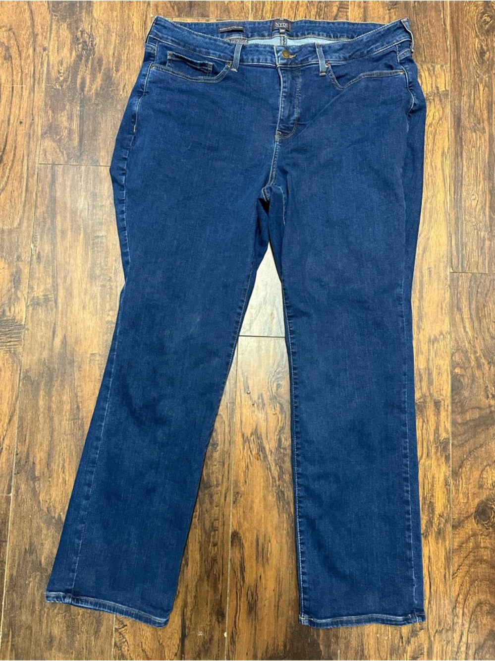 NYDJ Marilyn Straight Lift Tuck Jeans Dark Wash Size 20W Plus